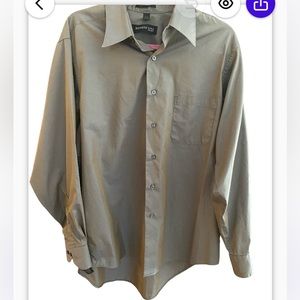 Kenneth Cole New York iridescent, chambray, long sleeve shirt. Size 16.5 34/35